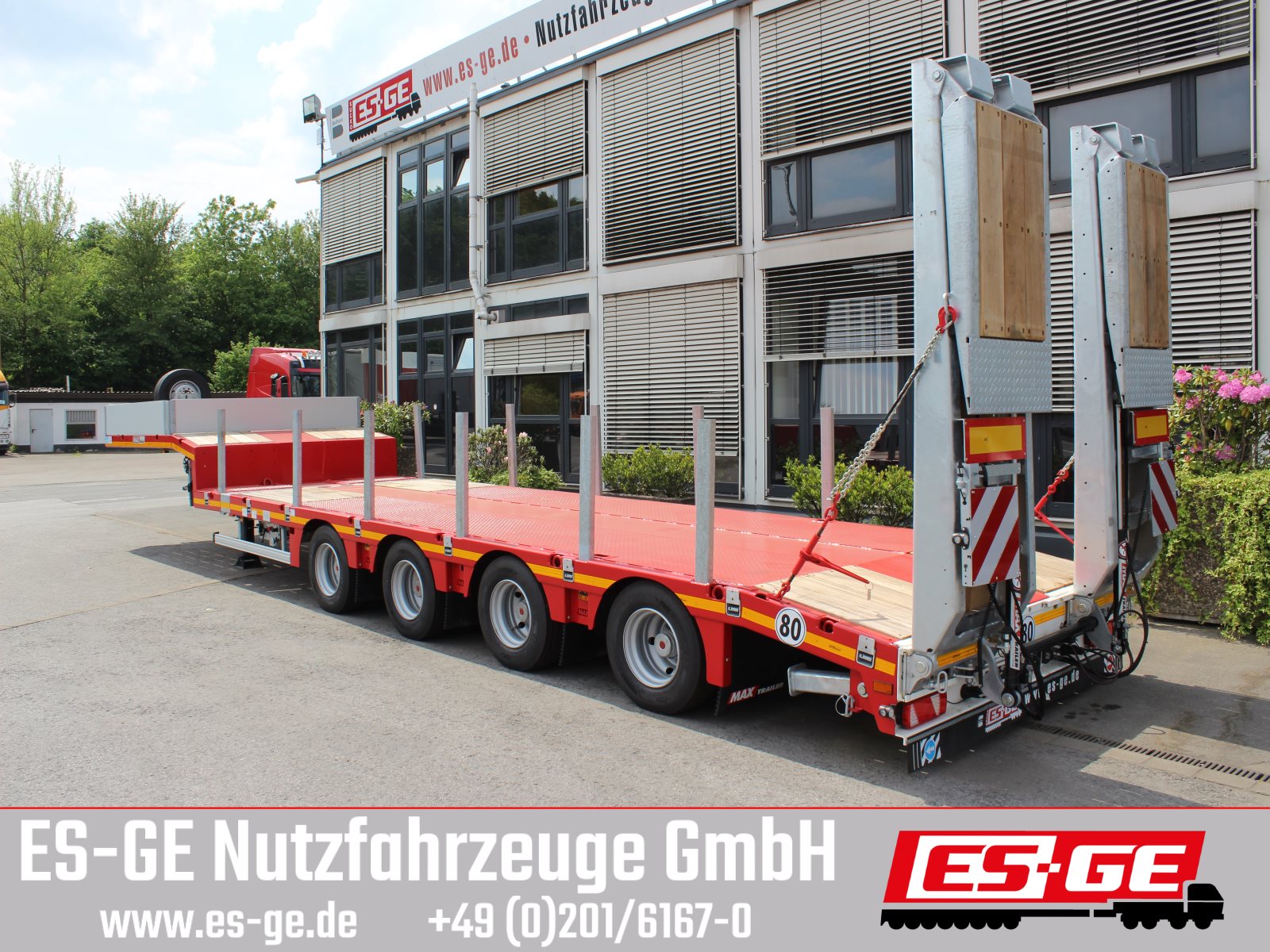 MAX Trailer MAX Trailer MAX100 Semi-Tieflader 2tlg. Rampen