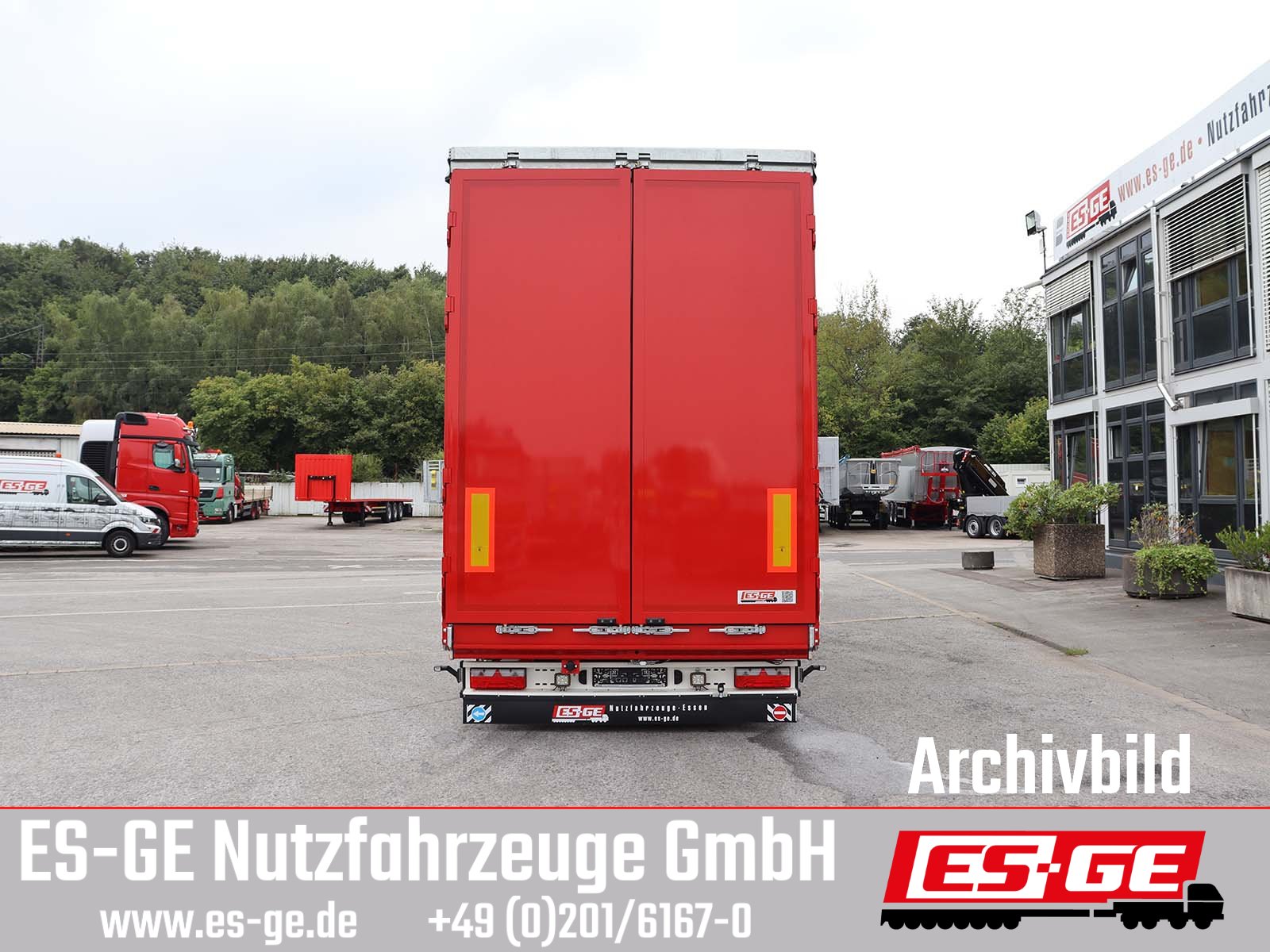 ES-GE 4-Achs-Satteltieflader mit Curtainsider-Aufbau