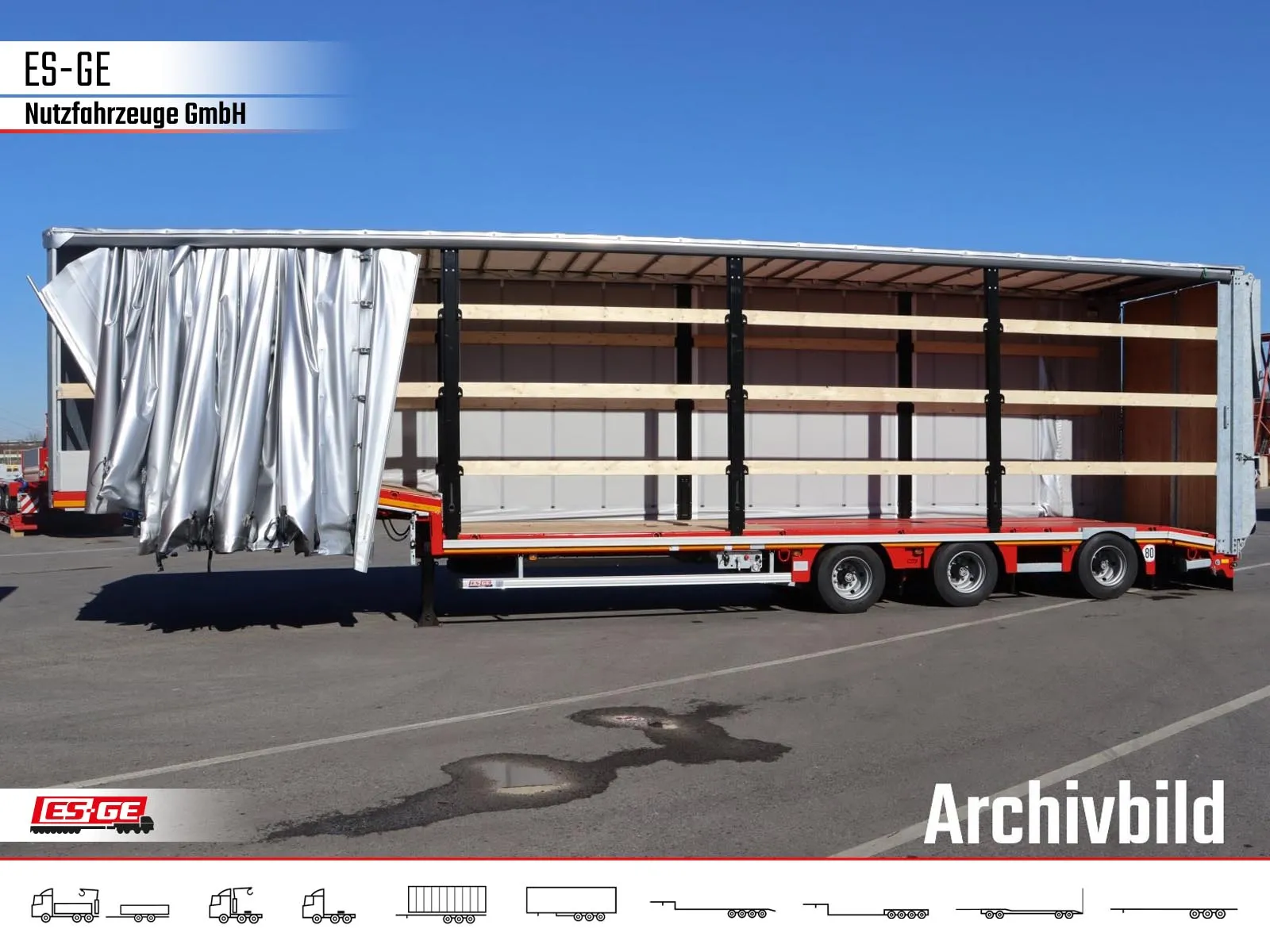 MAX Trailer - Semi-Tieflader Planenaufbau