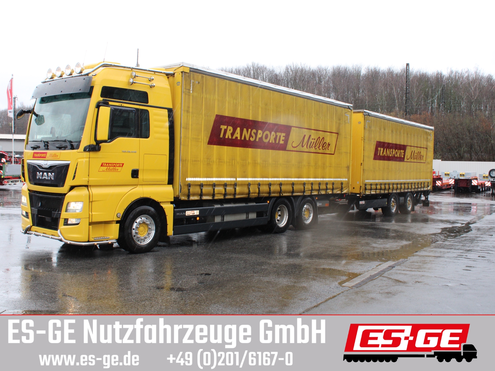 MAN TGX 26440, Krone Anhänger LBW Bär